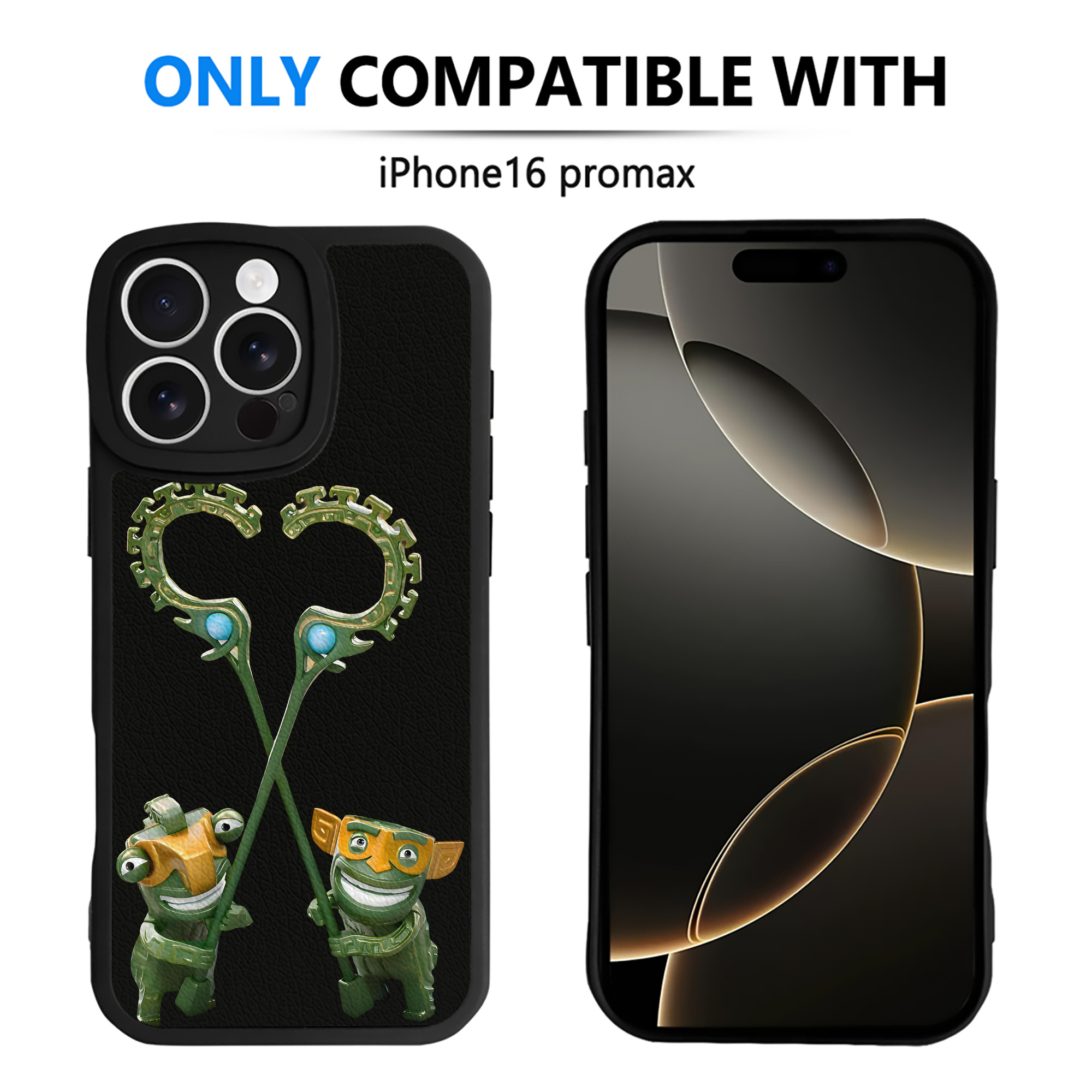（画像用） Ne Zha 2 ナタ 魔童の大暴れ 【iPhone 16シリーズ対応】シリコンスマホケース（レザー調） 材質：シリコン